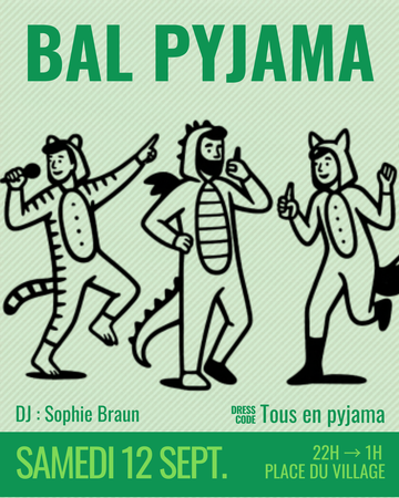 Bal pyjama sur la place Durville
